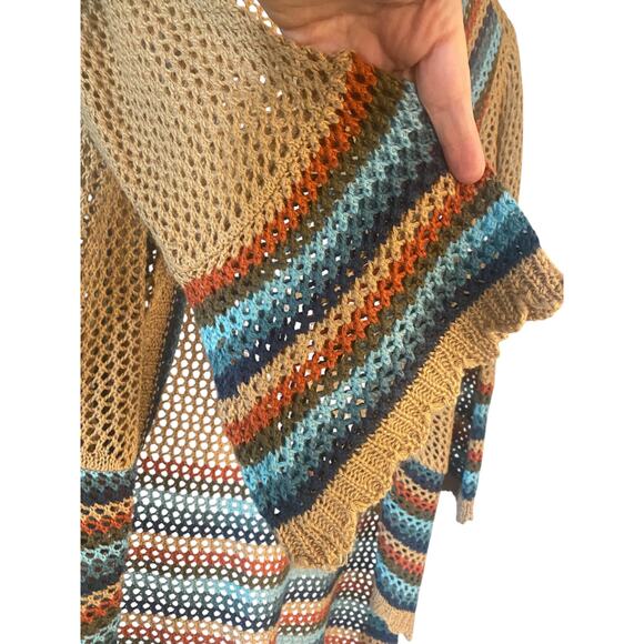 Almost Famous striped Cardigan Size Large - Picture 4 of 5